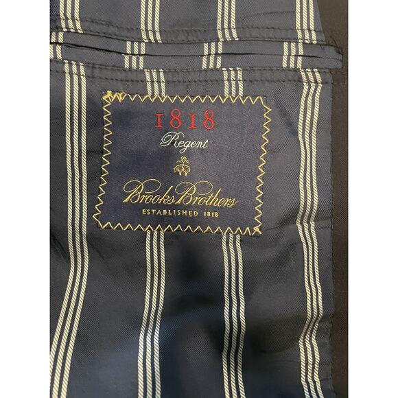 Brooks Brothers blazer 1818 regent wool mohair navy blazer Gold Buttons 43R - Picture 5 of 7
